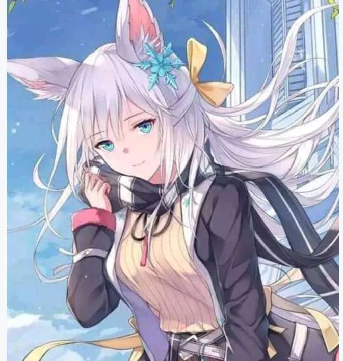 Cách đại điện không xa đối diện là phòng của công chúa, nhị công chúa trong bộ áo đầm màu xanh dương đứng trước bờ sông nhỏ gần đó trước lâu đài với nữ tỳ quanh những hàng cây xanh: